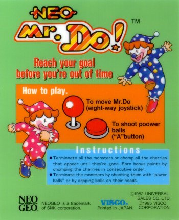 Mini-Marquee Neo Mr. Do!